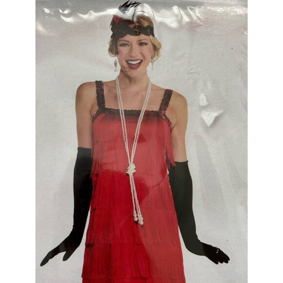 RUBY FLAPPER 1 Pc. Set Adult Halloween Costume Ruby Red Size Adult S/M NEW - Picture 5 of 7